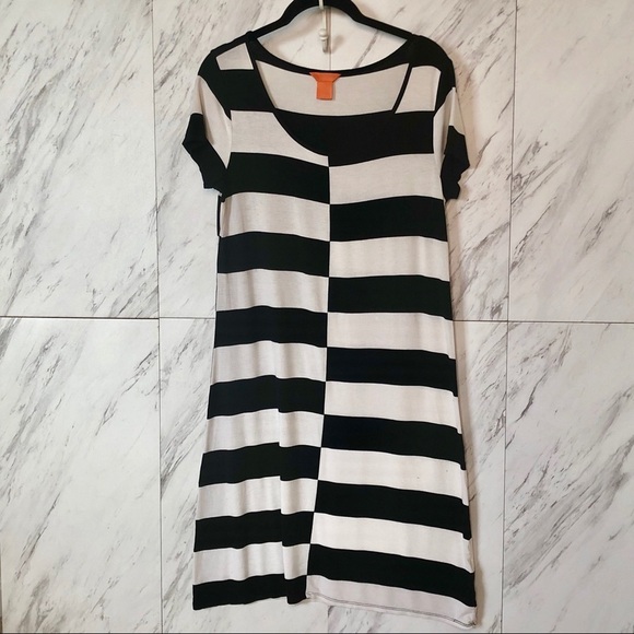 Joe Fresh Dresses & Skirts - Joe Fresh Stripe Shirt Short Sleeve Dress SZ S